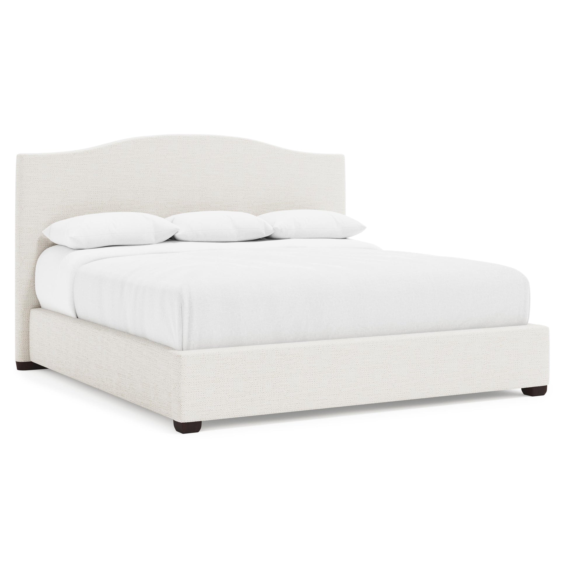 Luxury Graham Fabric Storage Panel Bed Modern Italian Style for Villa