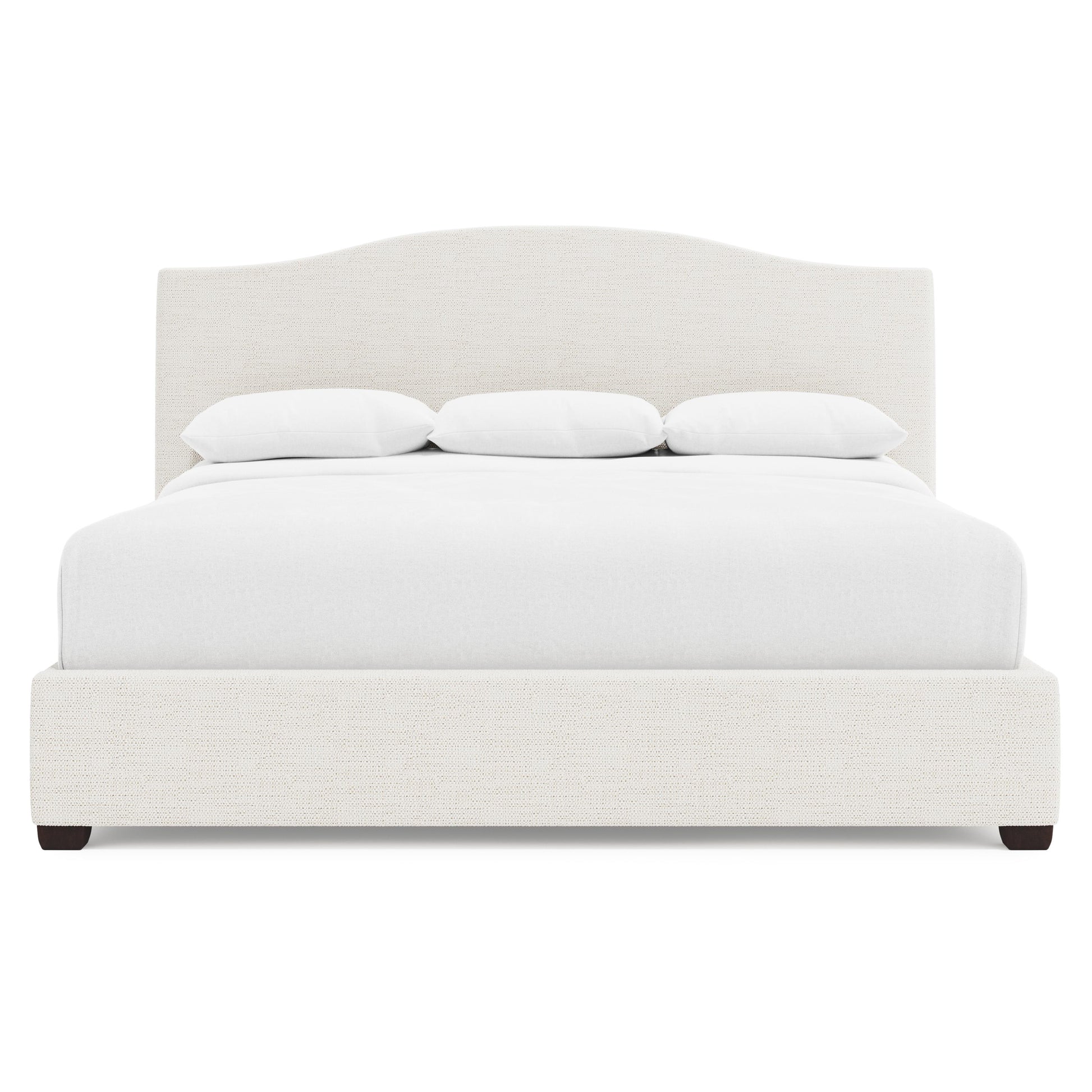Luxury Graham Fabric Storage Panel Bed Modern Italian Style for Villa
