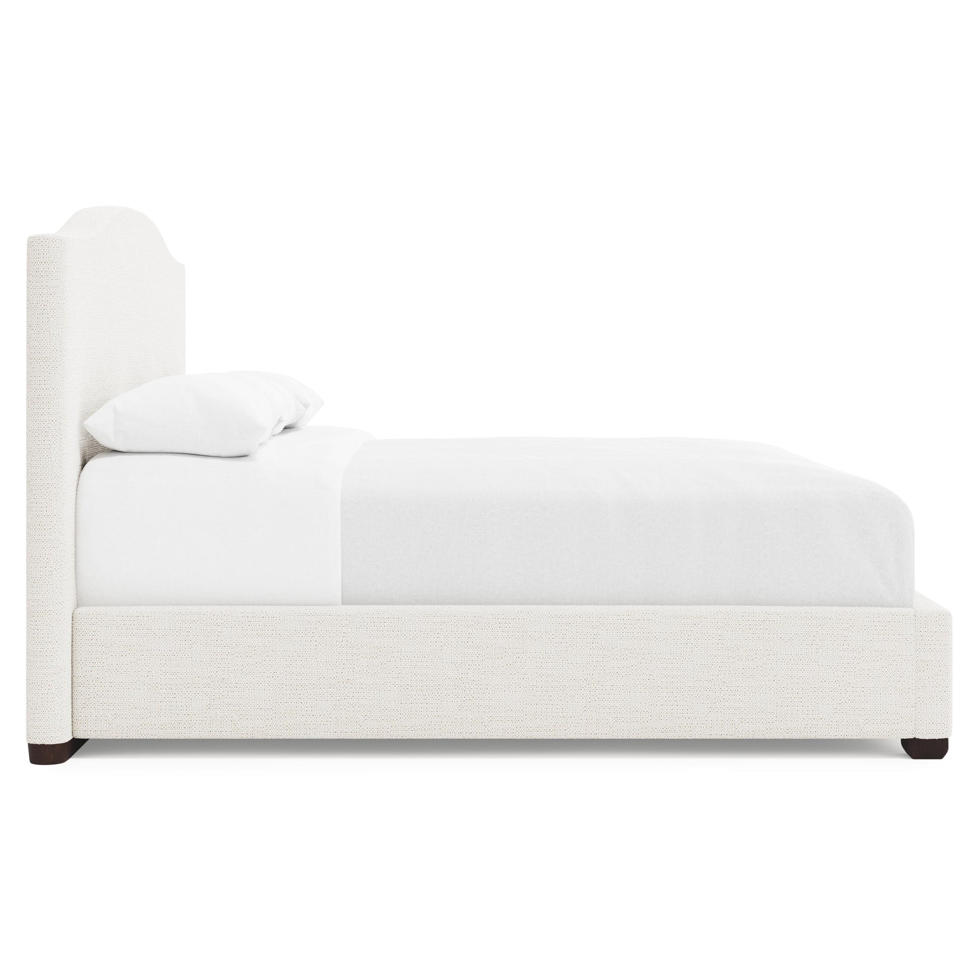 Luxury Graham Fabric Storage Panel Bed Modern Italian Style for Villa