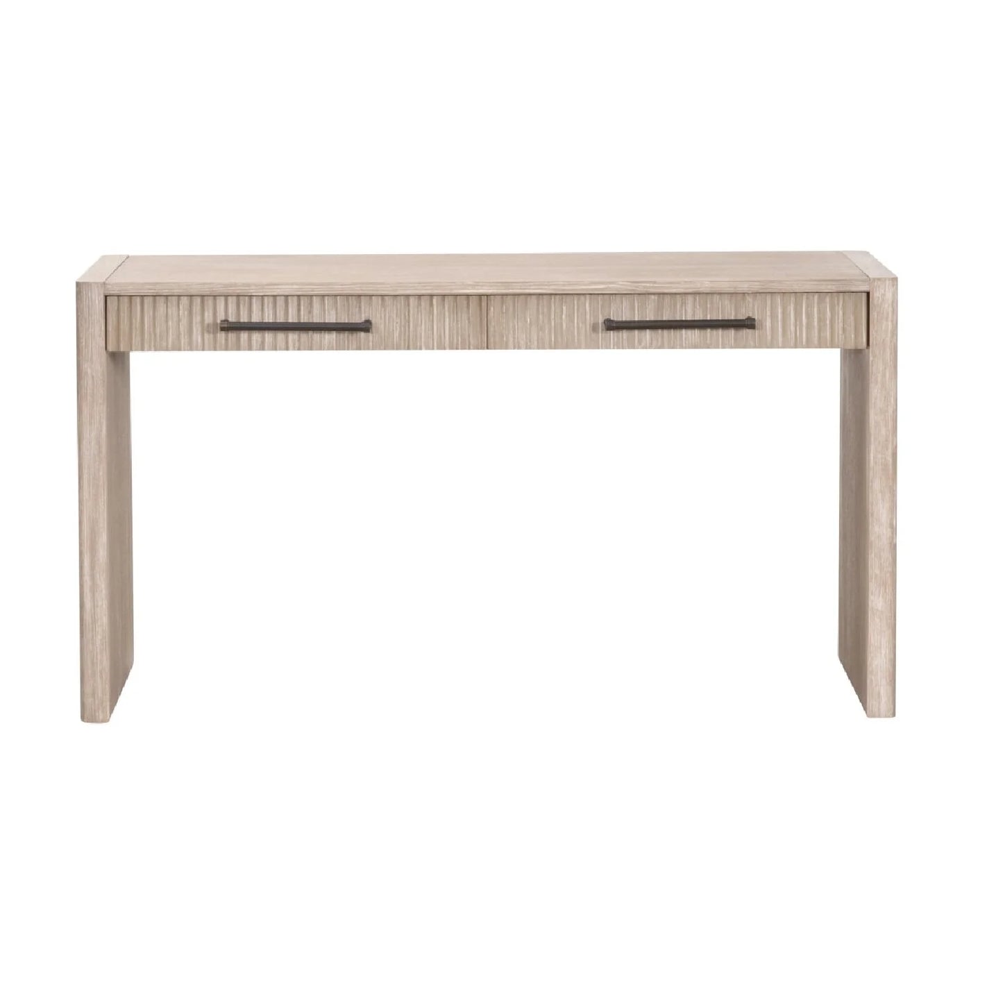 Luxury Gray Acacia 2-Drawer Console Table Modern Italian Style for Villa