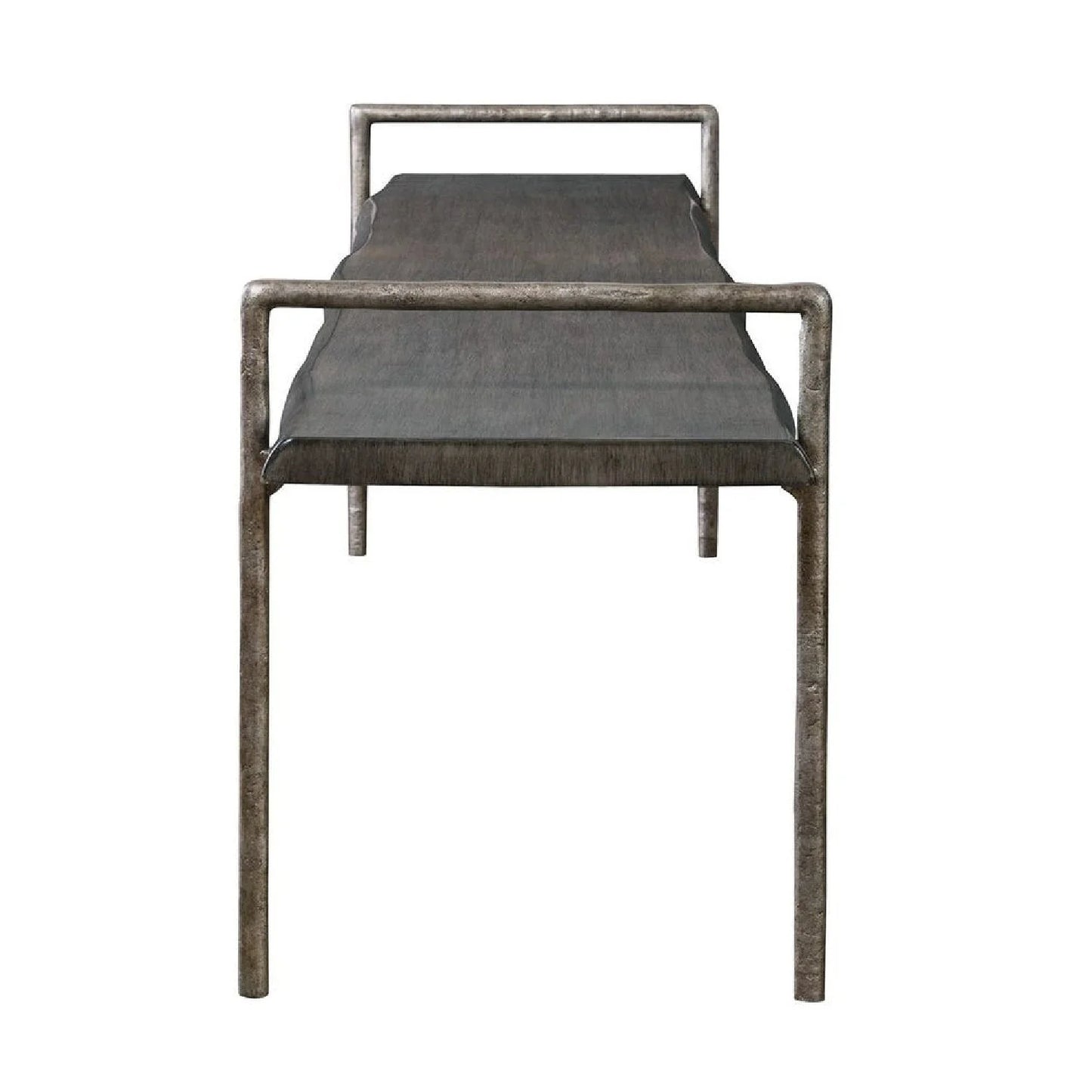 Luxury Gray Acacia Wood Bench European Style for Villa