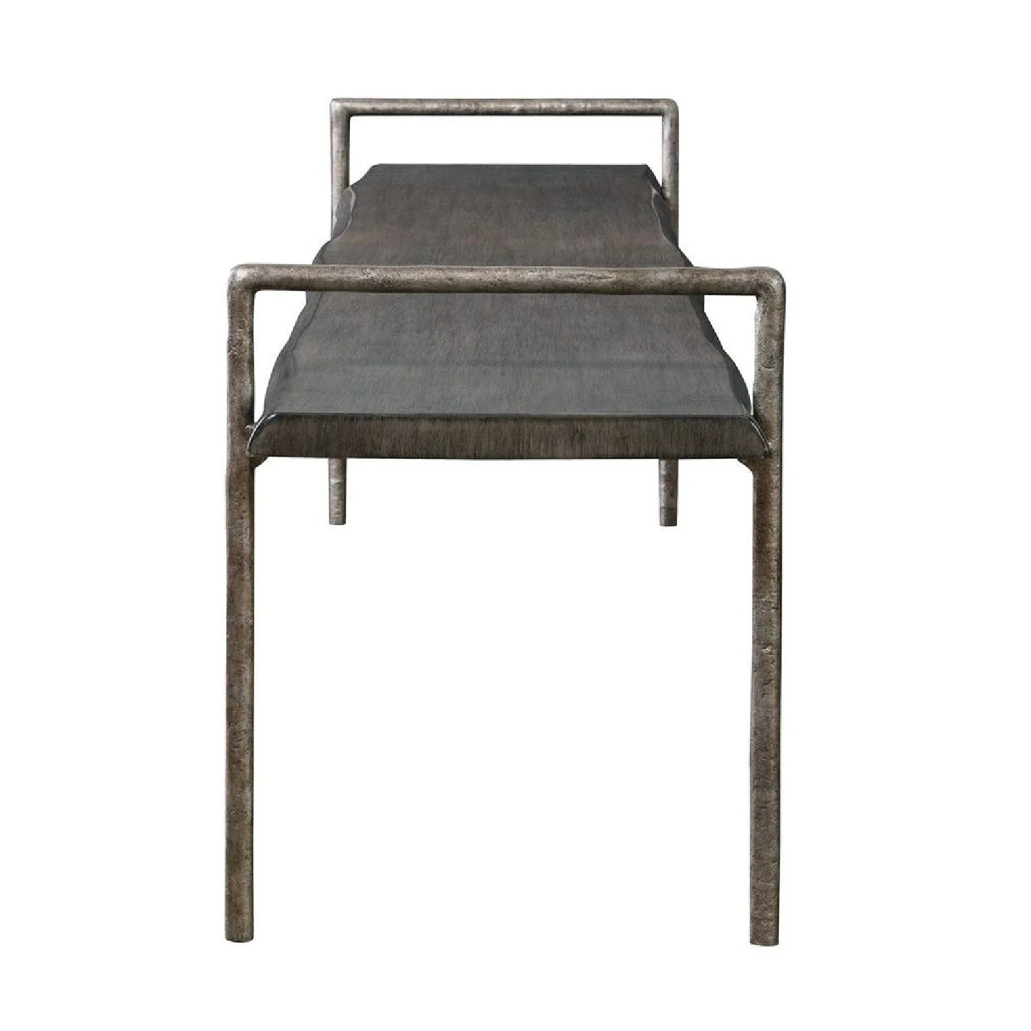 Luxury Gray Acacia Wood Bench European Style for Villa
