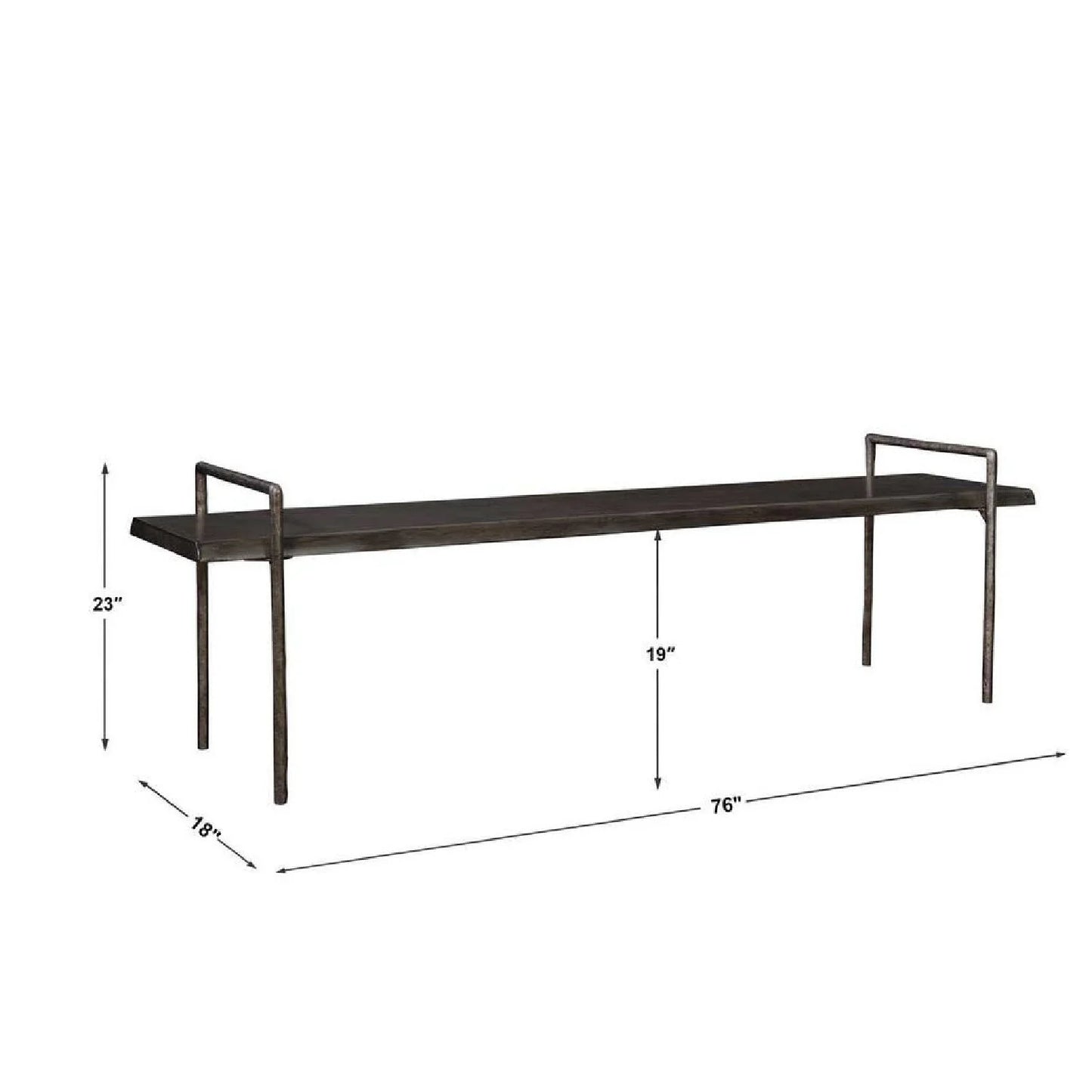 Luxury Gray Acacia Wood Bench European Style for Villa
