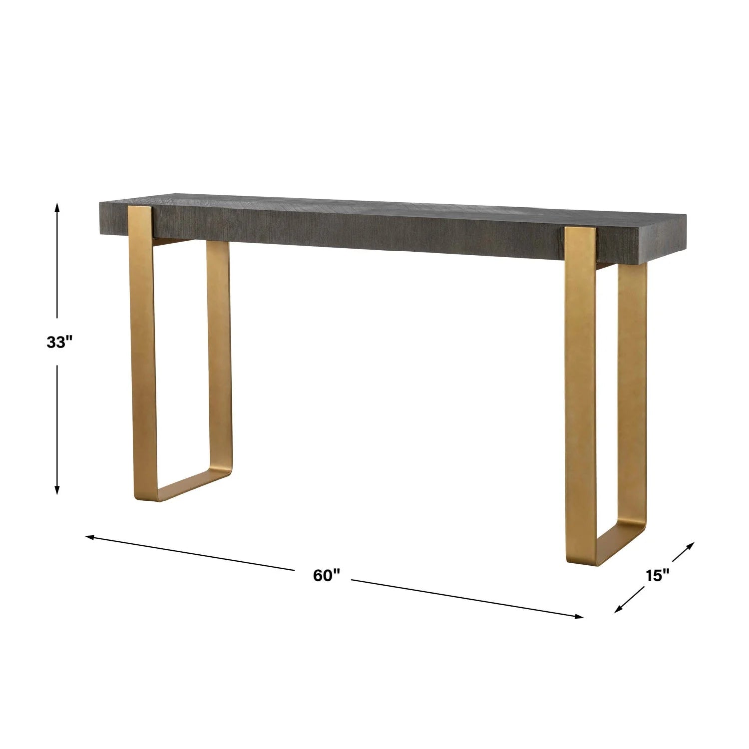 Luxury Gray Ash Console Table Modern Italian Style for Villa