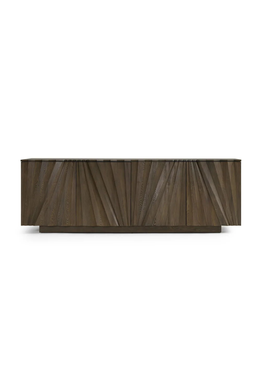 Luxury Gray Ash Veneer Sideboard European Style for Villa