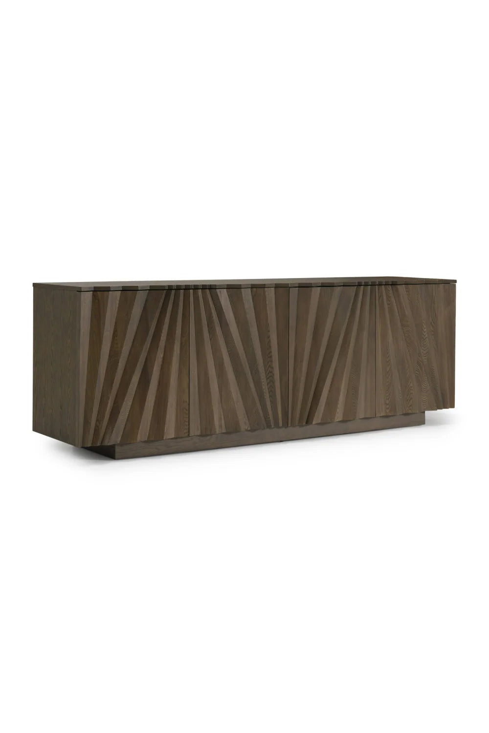 Luxury Gray Ash Veneer Sideboard European Style for Villa