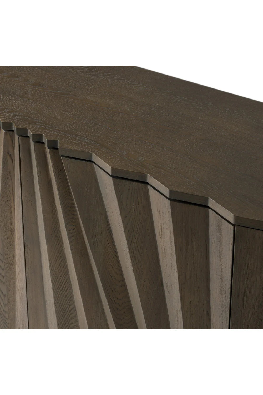 Luxury Gray Ash Veneer Sideboard European Style for Villa