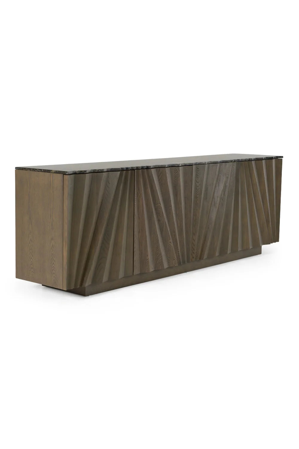 Luxury Gray Ash Wood Sideboard European Style for Villa