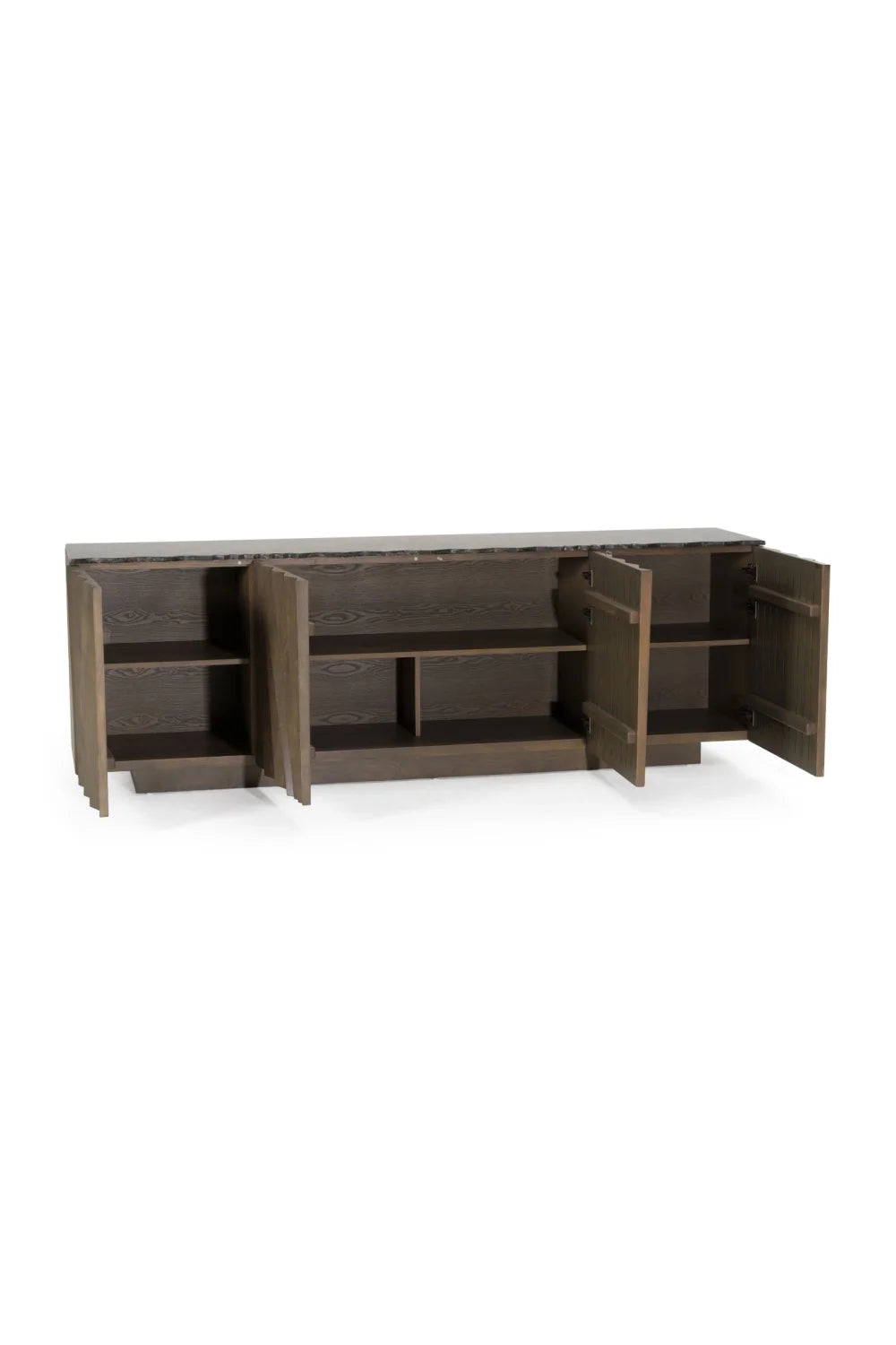 Luxury Gray Ash Wood Sideboard European Style for Villa
