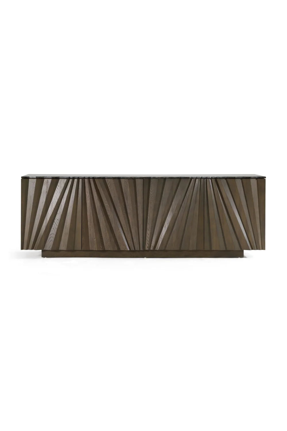 Luxury Gray Ash Wood Sideboard European Style for Villa