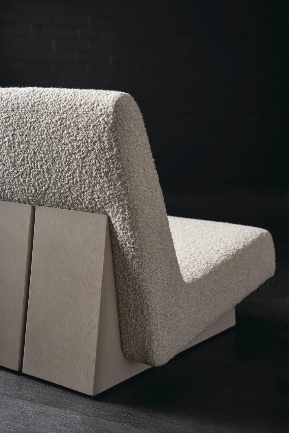 Luxury Gray Boucle Accent Chair Modern Italian Style for Villa