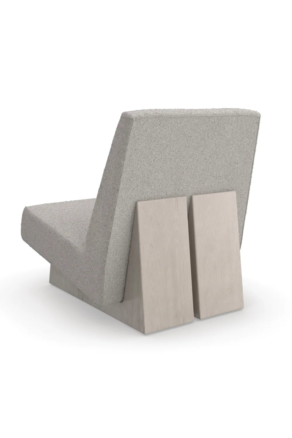 Luxury Gray Boucle Accent Chair Modern Italian Style for Villa