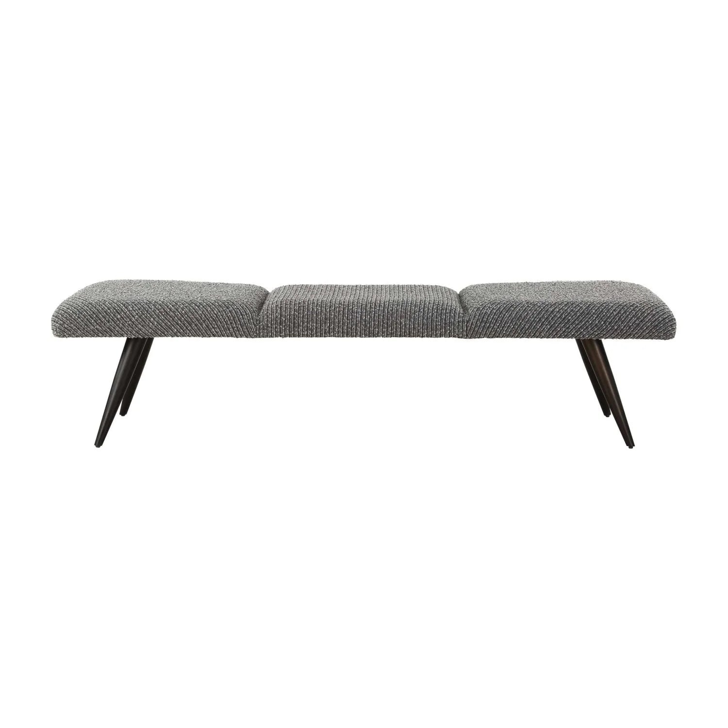 Luxury Gray Boucle Bench European Style for Villa