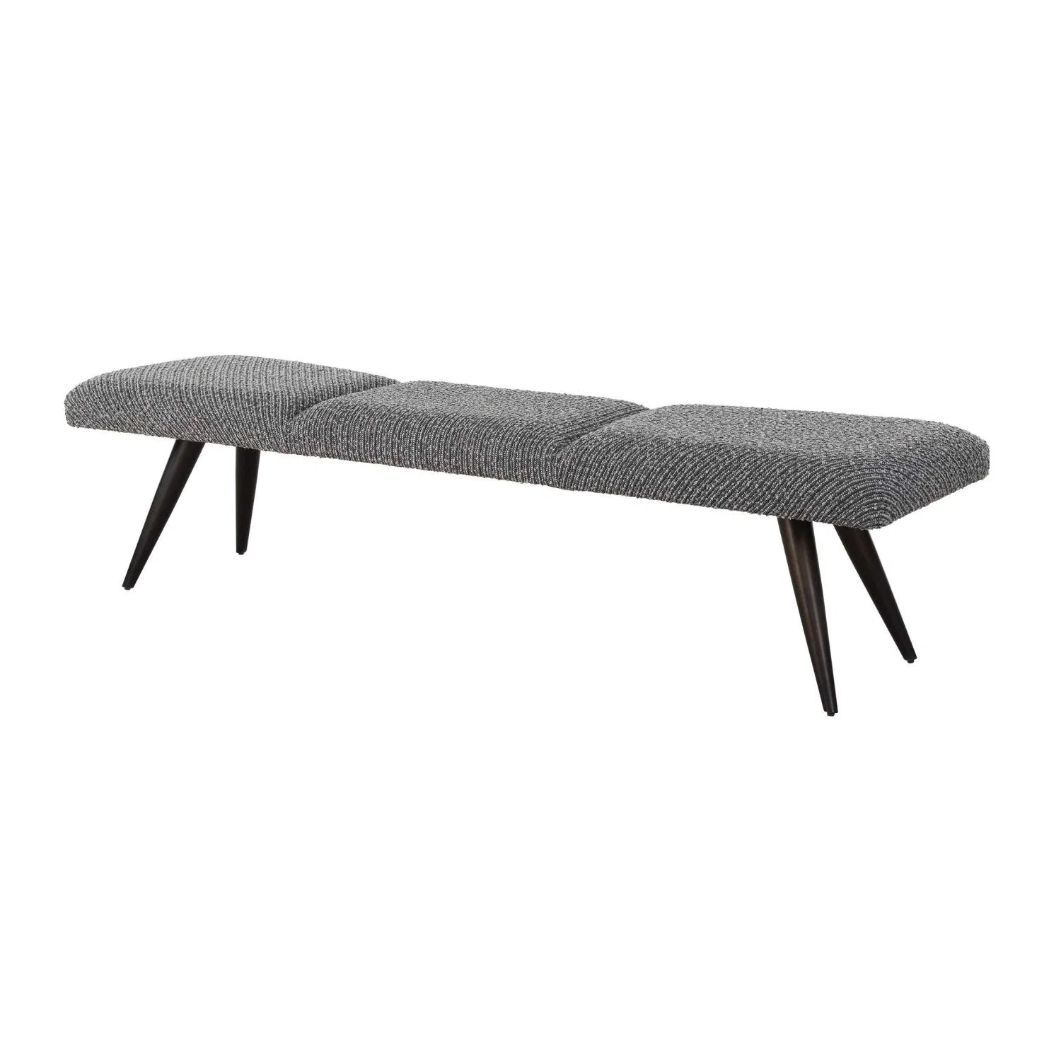 Luxury Gray Boucle Bench European Style for Villa