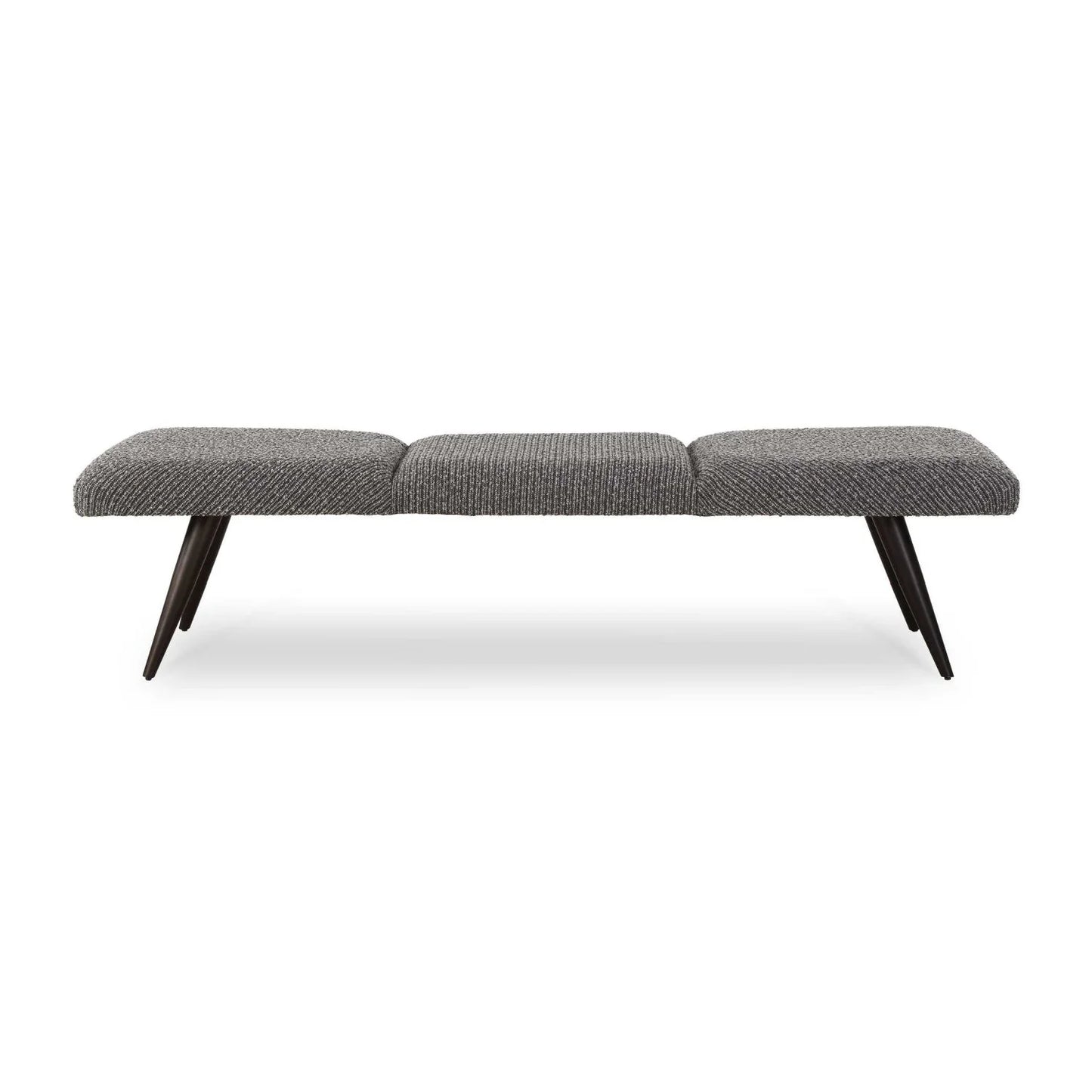 Luxury Gray Boucle Bench European Style for Villa