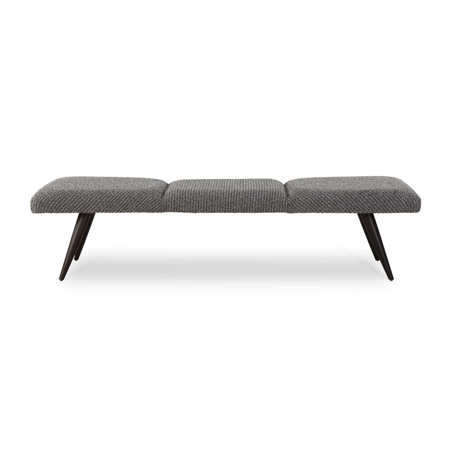 Luxury Gray Boucle Bench European Style for Villa