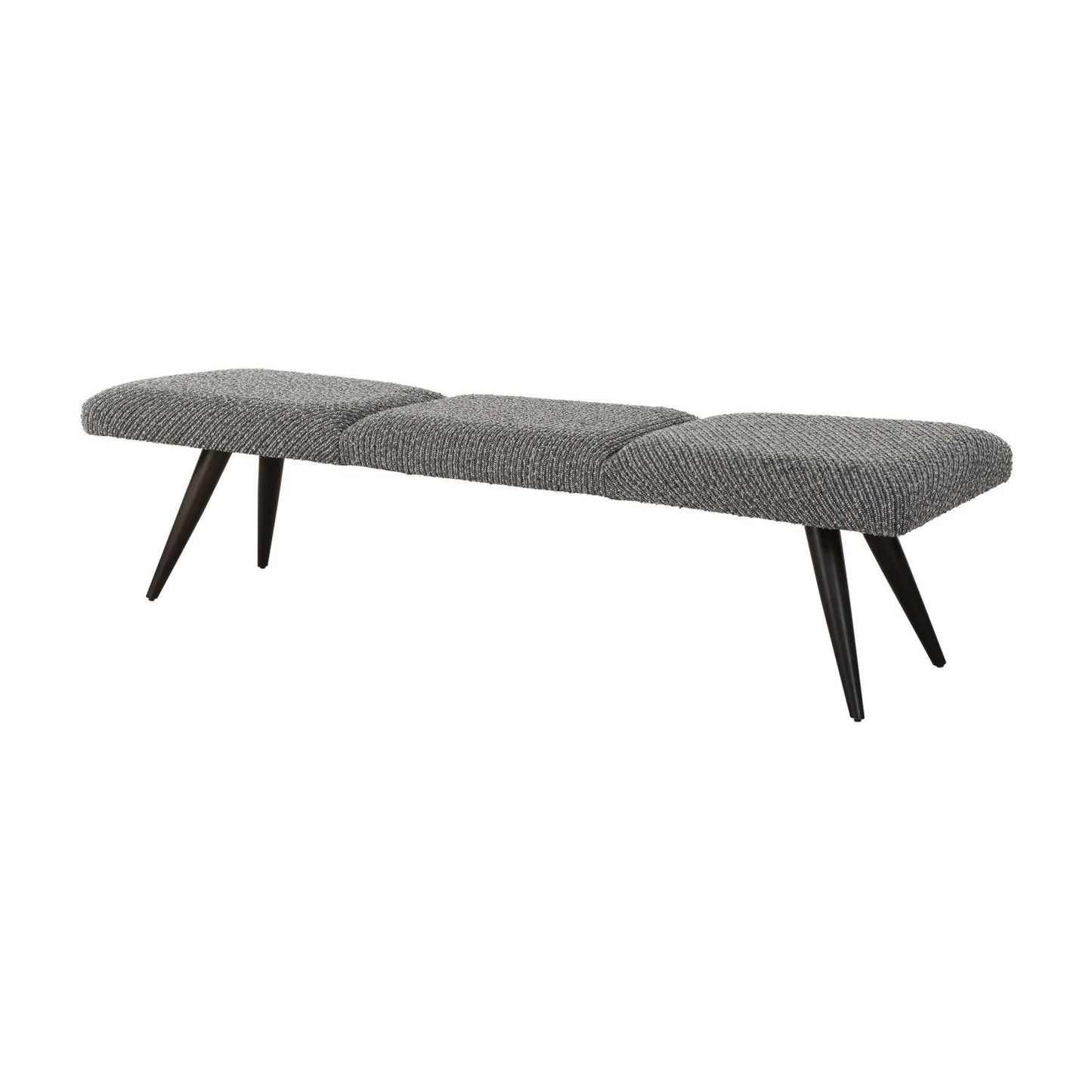Luxury Gray Boucle Bench European Style for Villa