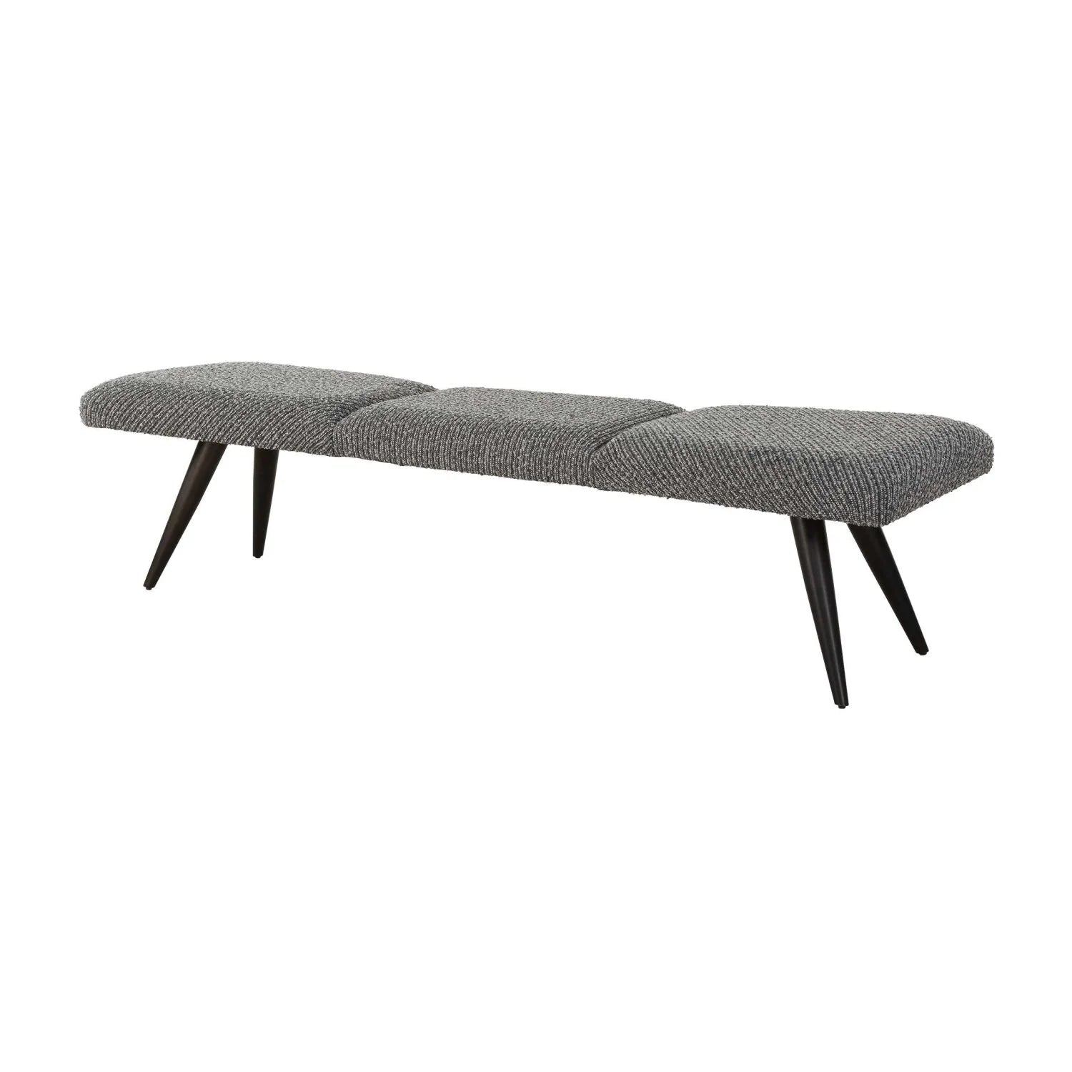 Luxury Gray Boucle Bench European Style for Villa