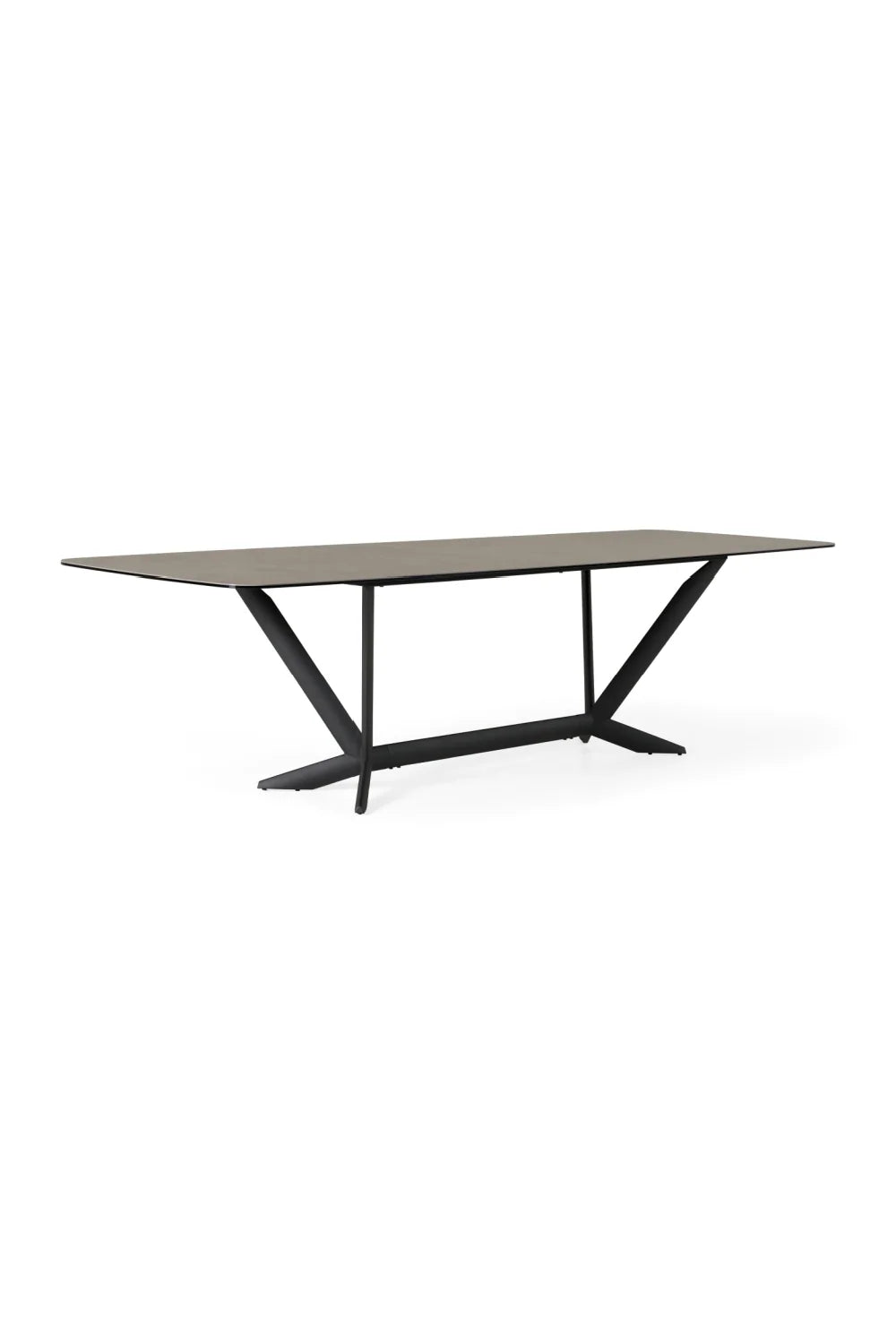 Luxury Gray Ceramic Dining Table Modern Italian Style for Villa