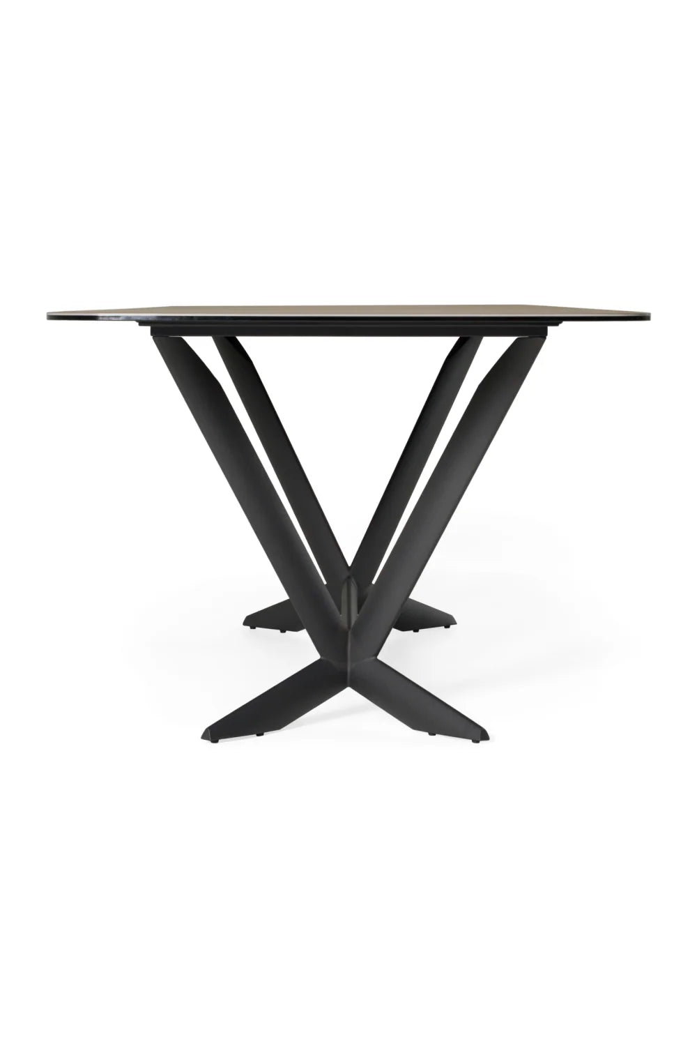 Luxury Gray Ceramic Dining Table Modern Italian Style for Villa