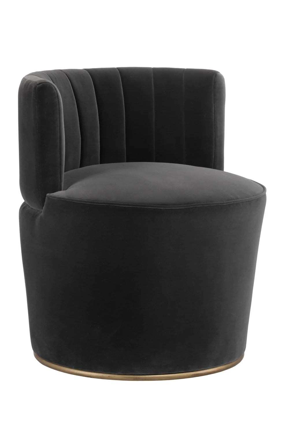 Luxury Gray Channeled-Back Lounge Chair Modern Italian Style for Villa