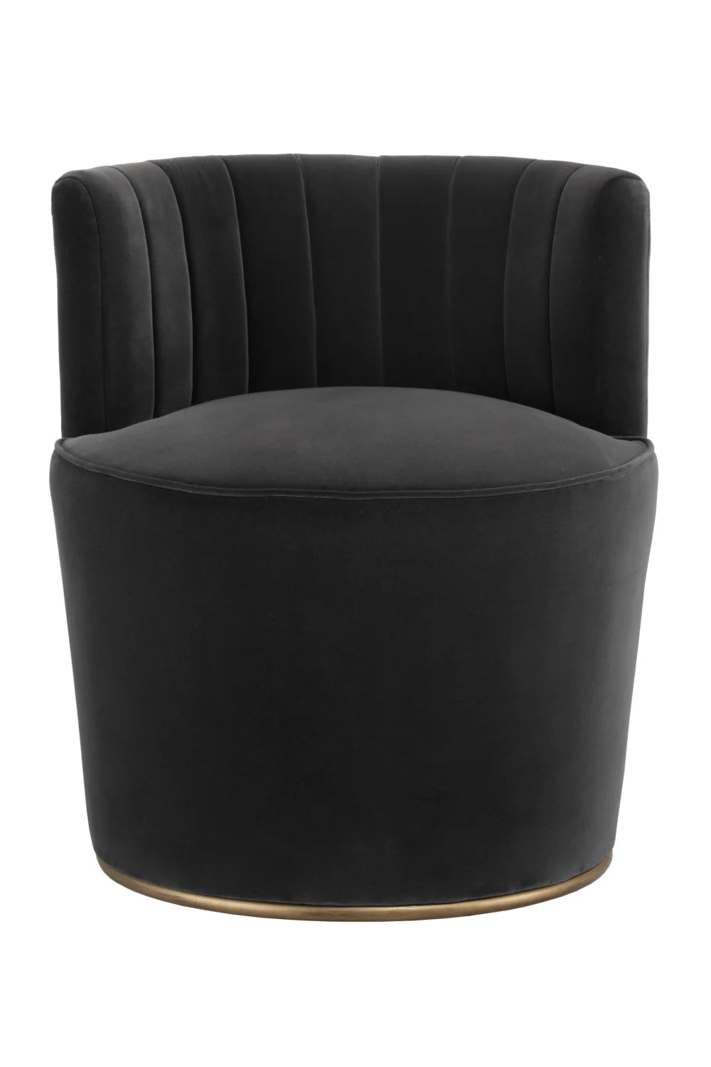 Luxury Gray Channeled-Back Lounge Chair Modern Italian Style for Villa