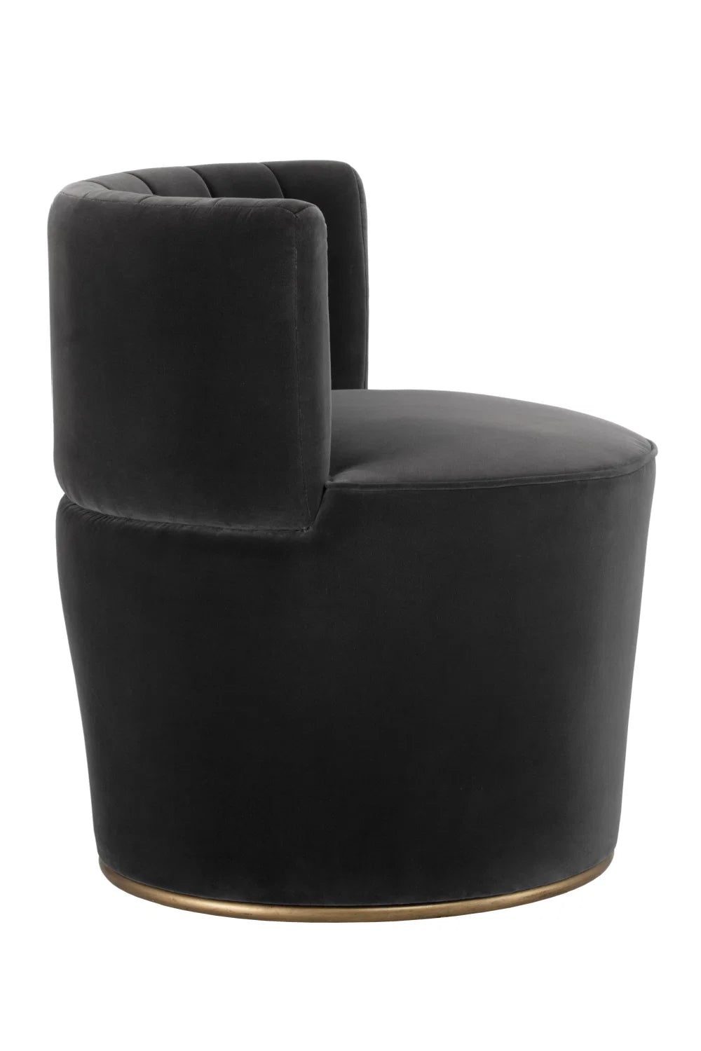 Luxury Gray Channeled-Back Lounge Chair Modern Italian Style for Villa