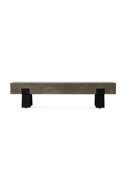 Luxury Gray Concrete Bench European Style for Villa