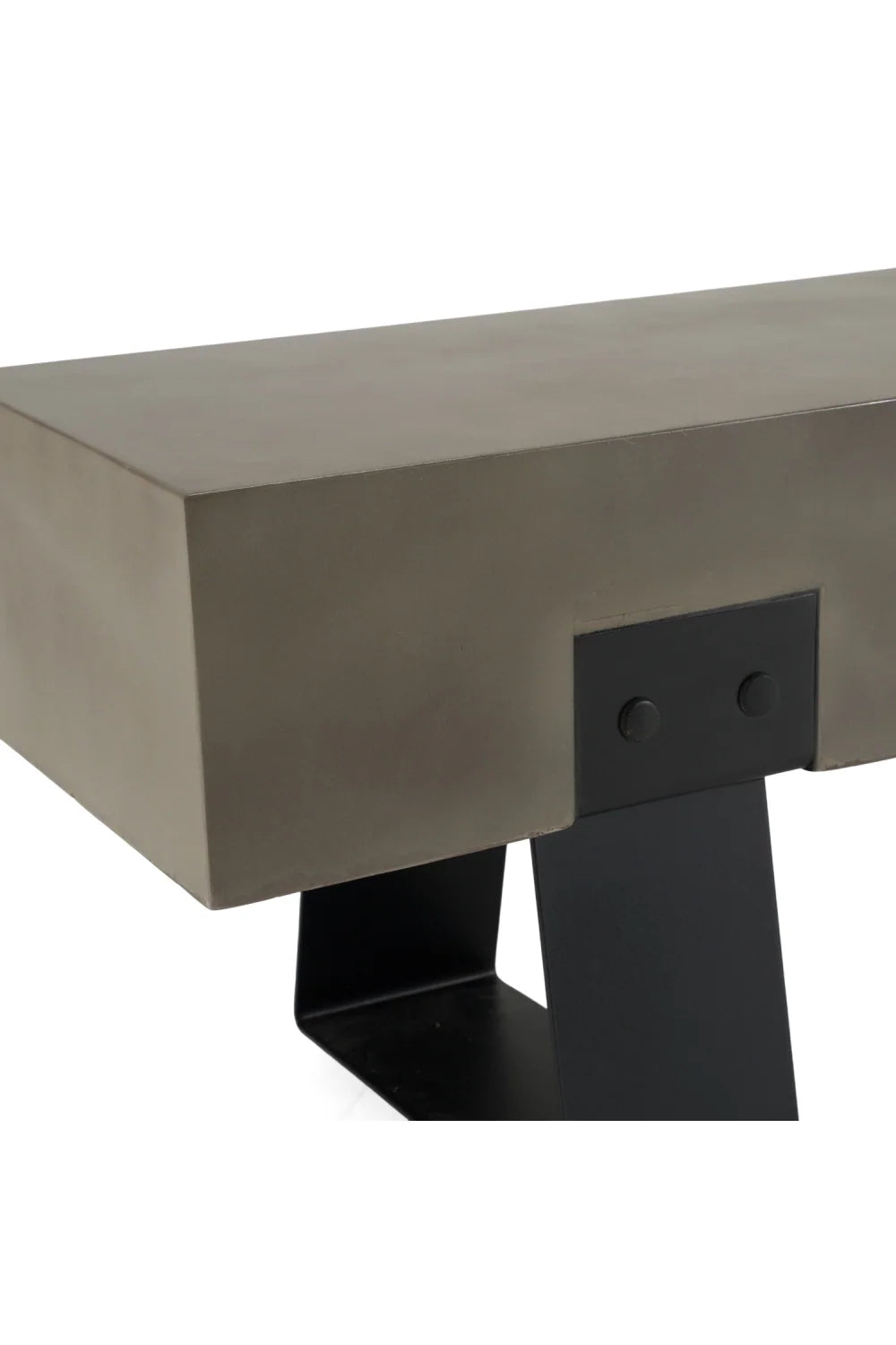 Luxury Gray Concrete Bench European Style for Villa