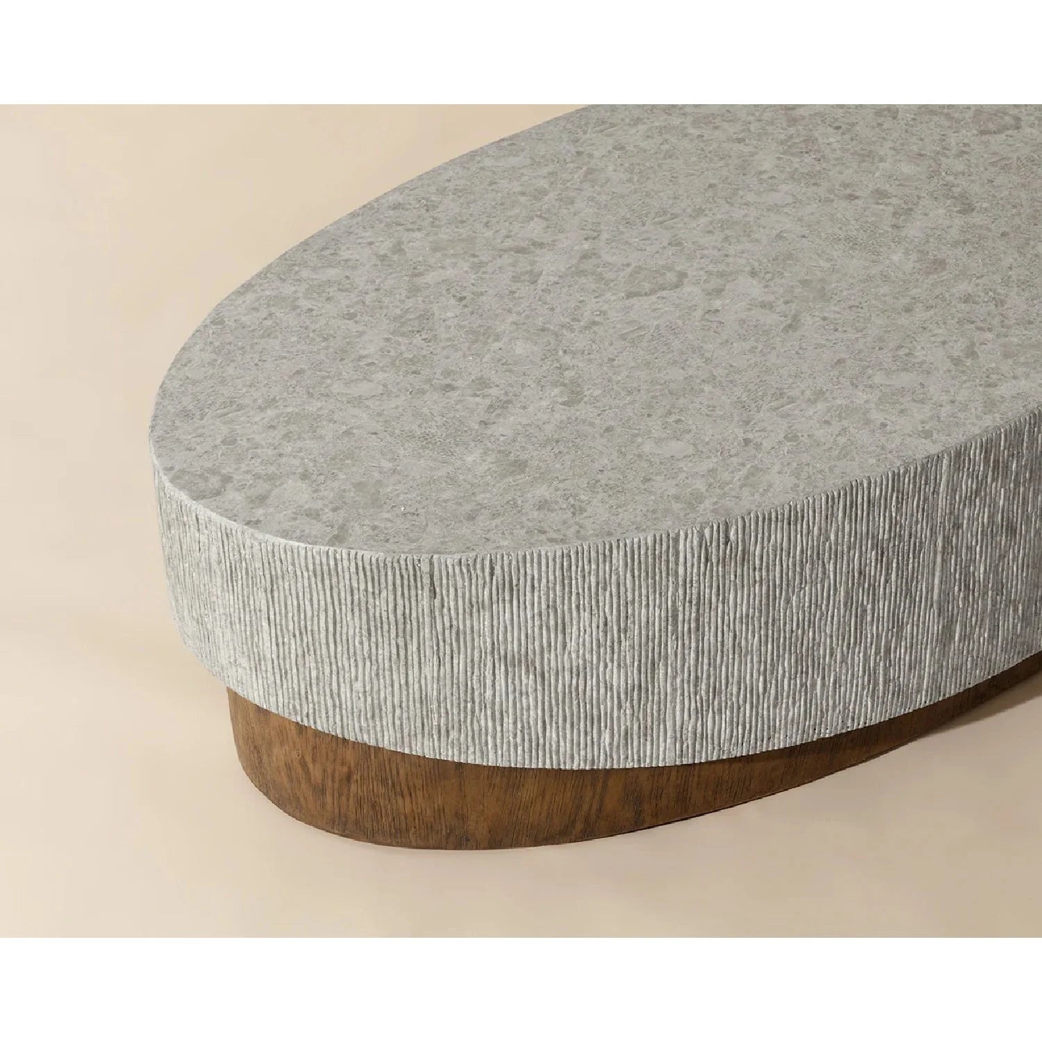 Luxury Gray Concrete Coffee Table Modern Italian Style for Villa