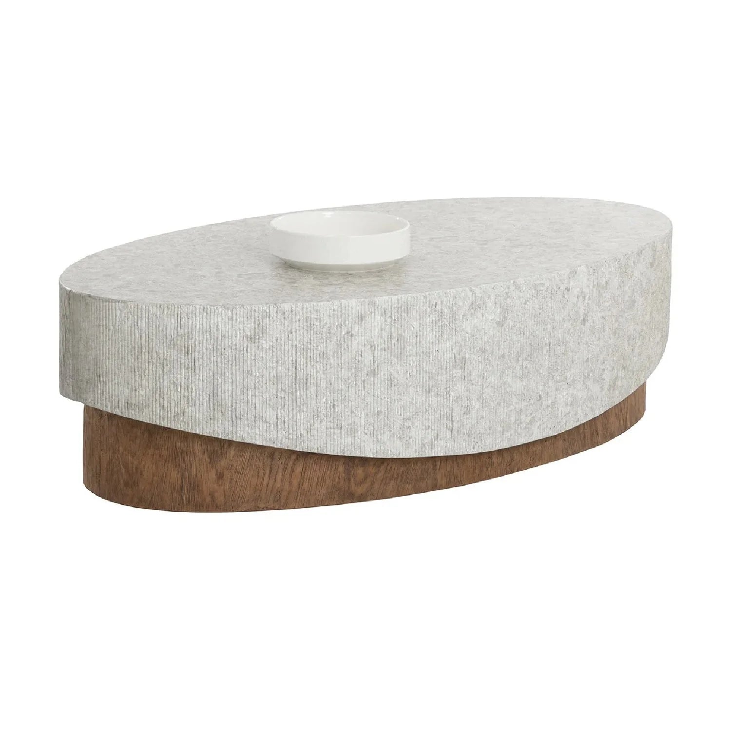 Luxury Gray Concrete Coffee Table Modern Italian Style for Villa