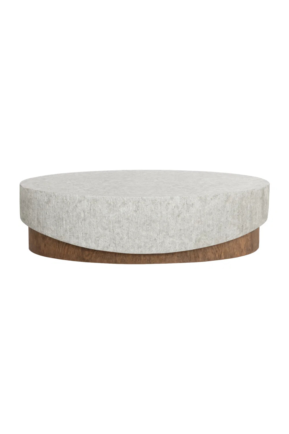 Luxury Gray Concrete Coffee Table Modern Italian Style for Villa