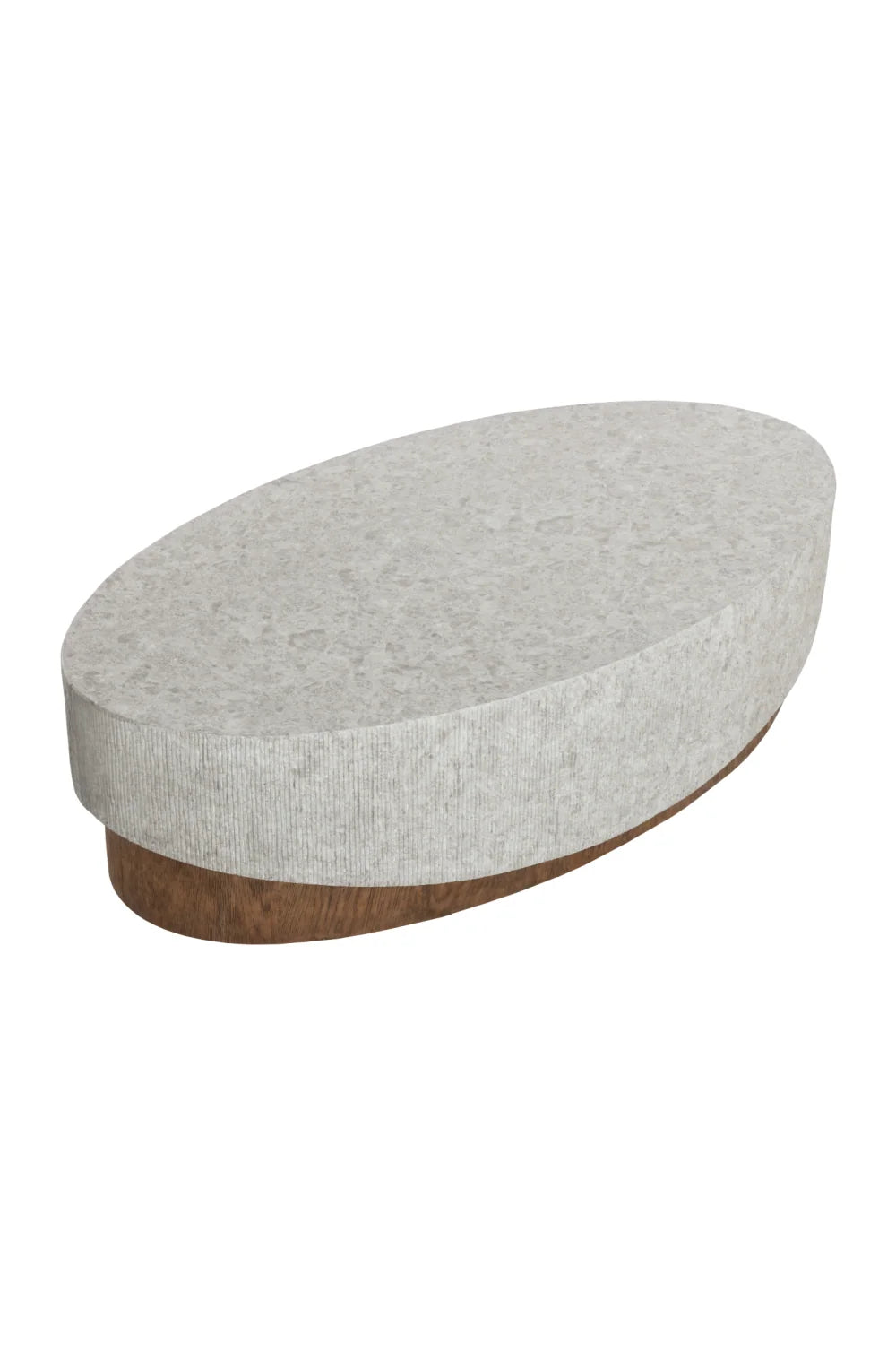 Luxury Gray Concrete Coffee Table Modern Italian Style for Villa