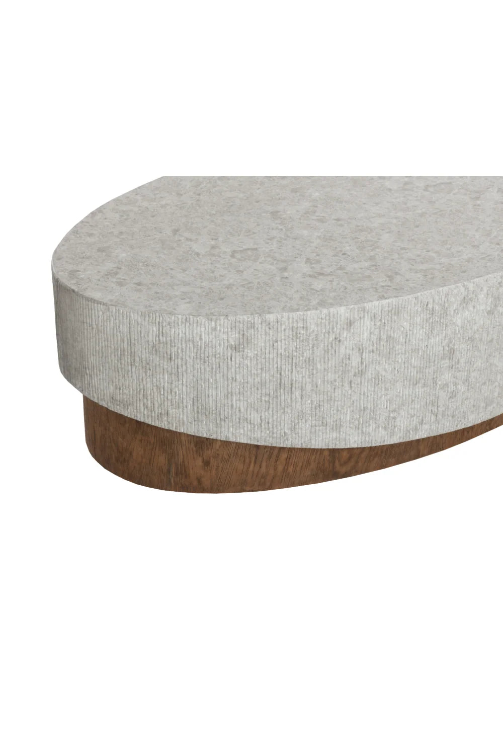 Luxury Gray Concrete Coffee Table Modern Italian Style for Villa
