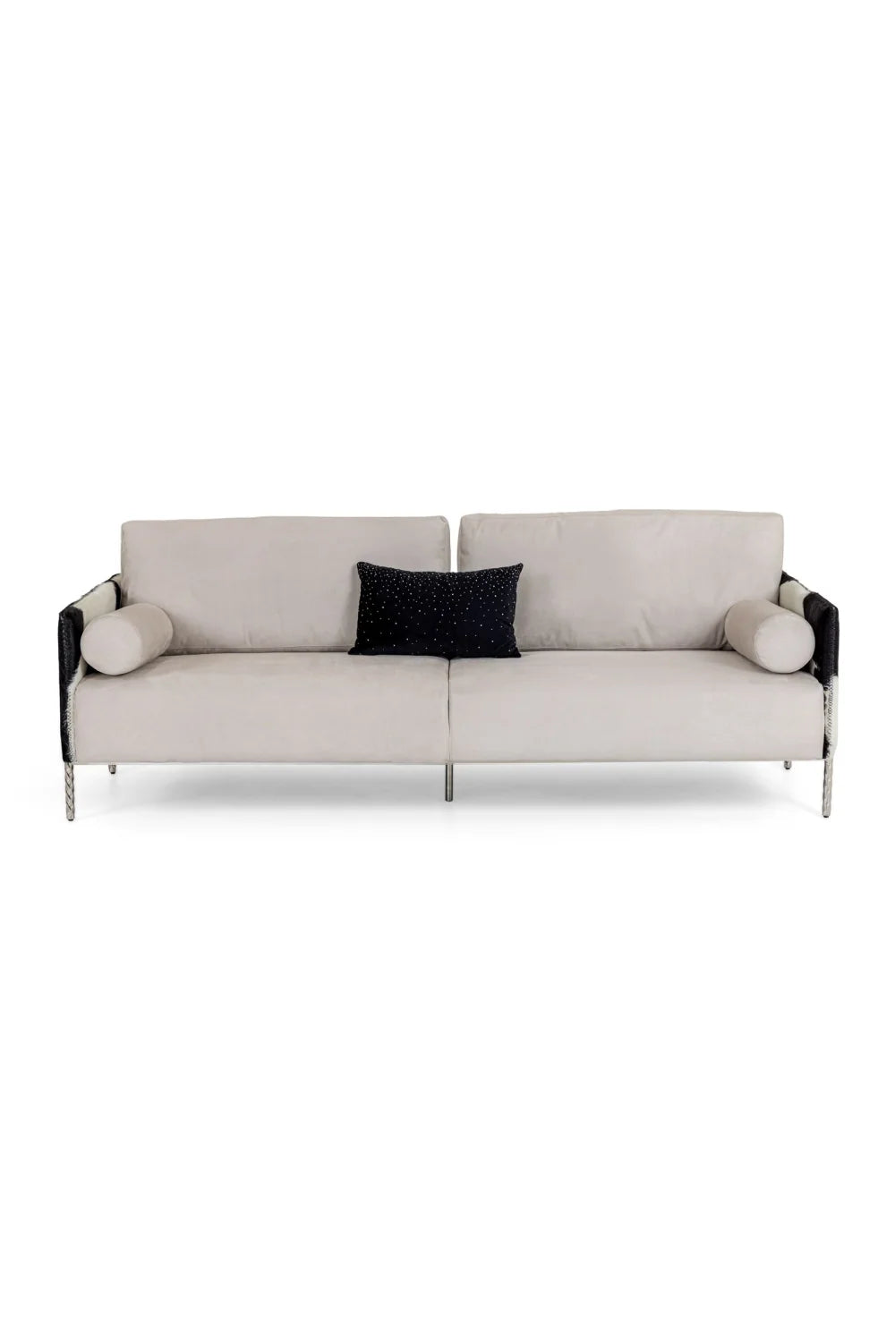 Luxury Gray Cowhide Sofa Modern Italian Style for Villa