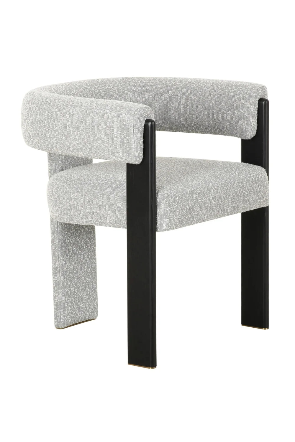 Luxury Gray Curved Dining Chair European Style for Villa