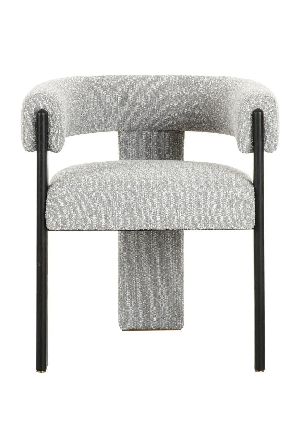 Luxury Gray Curved Dining Chair European Style for Villa