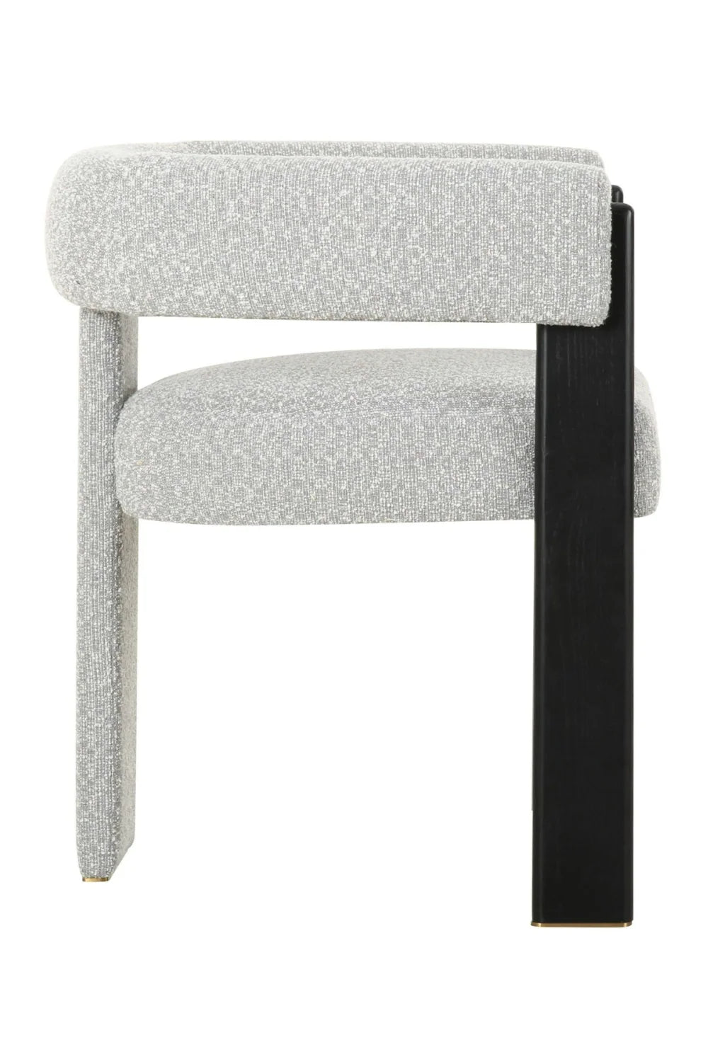 Luxury Gray Curved Dining Chair European Style for Villa