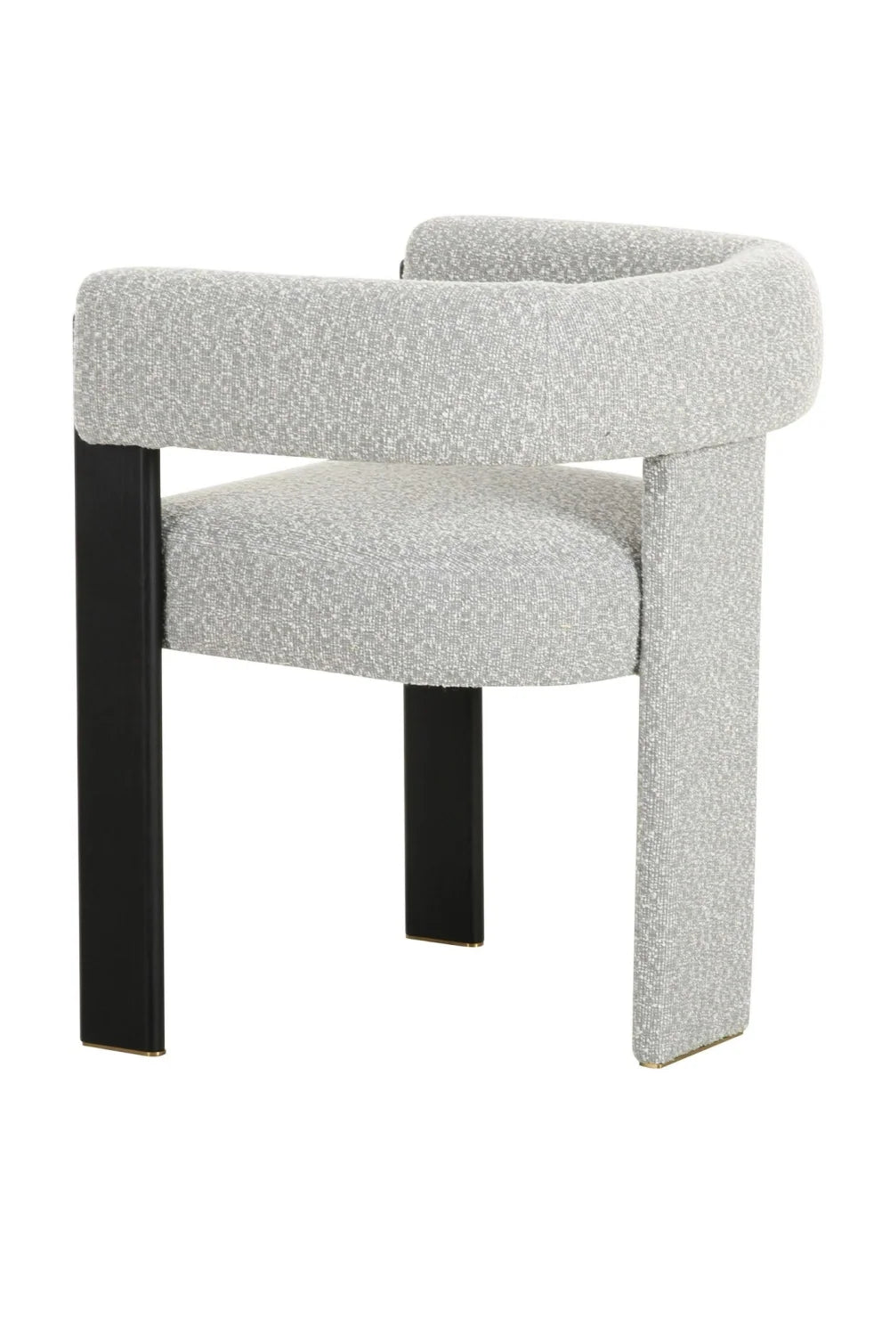 Luxury Gray Curved Dining Chair European Style for Villa