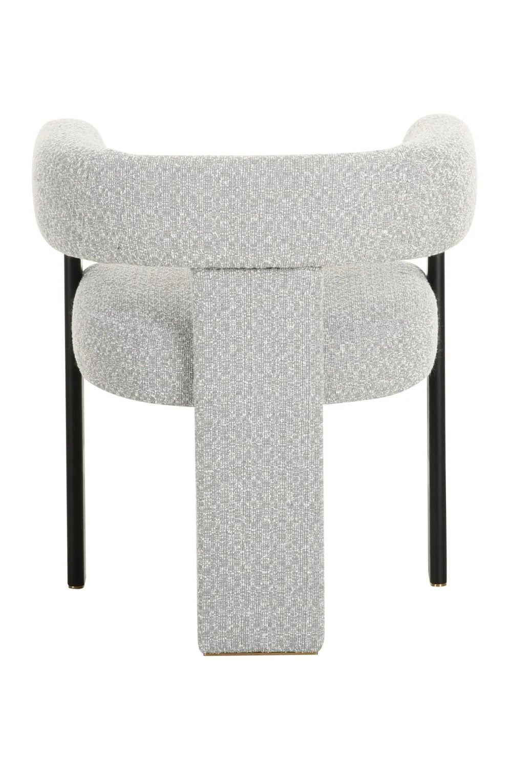 Luxury Gray Curved Dining Chair European Style for Villa