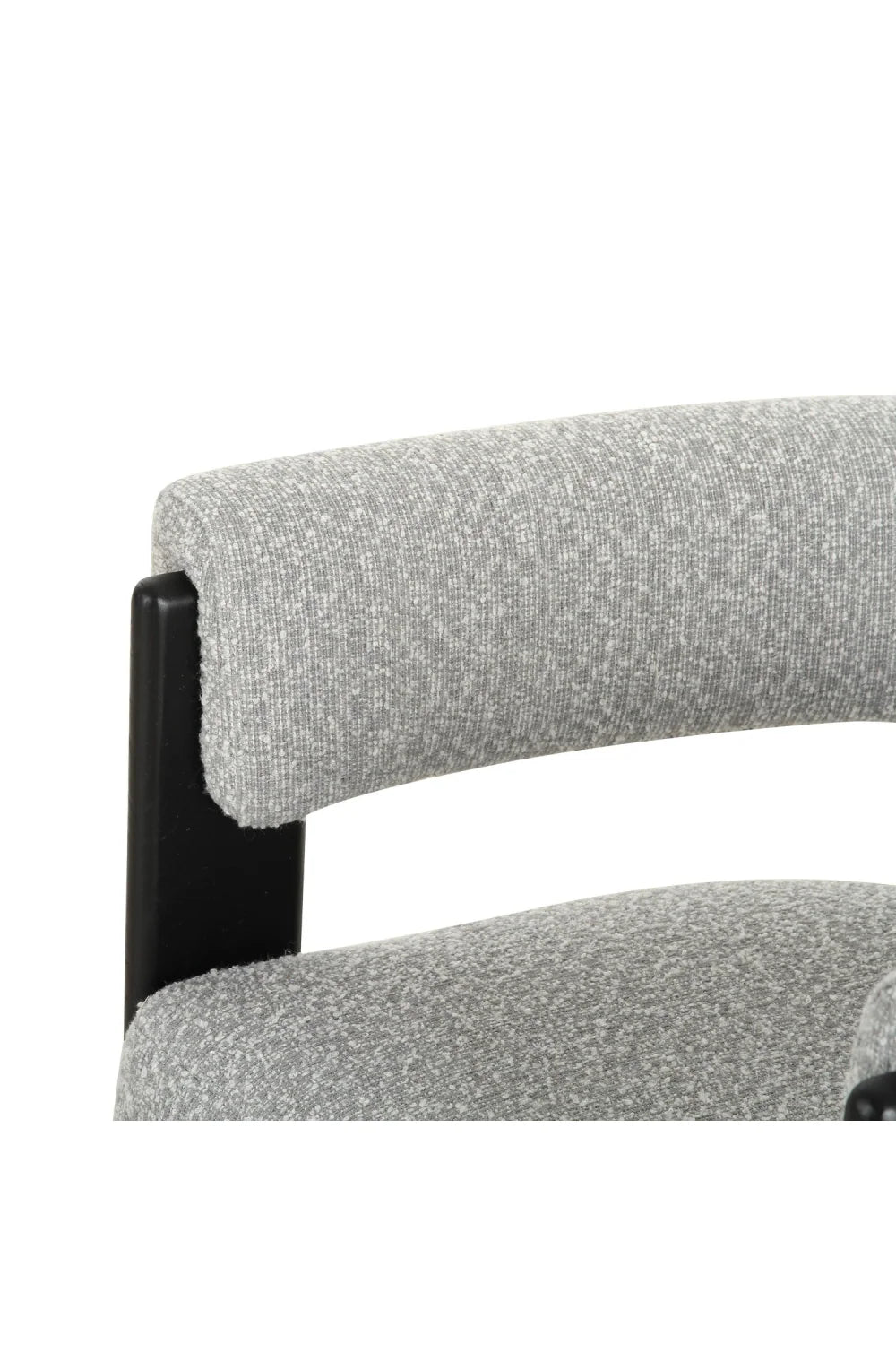 Luxury Gray Curved Dining Chair European Style for Villa