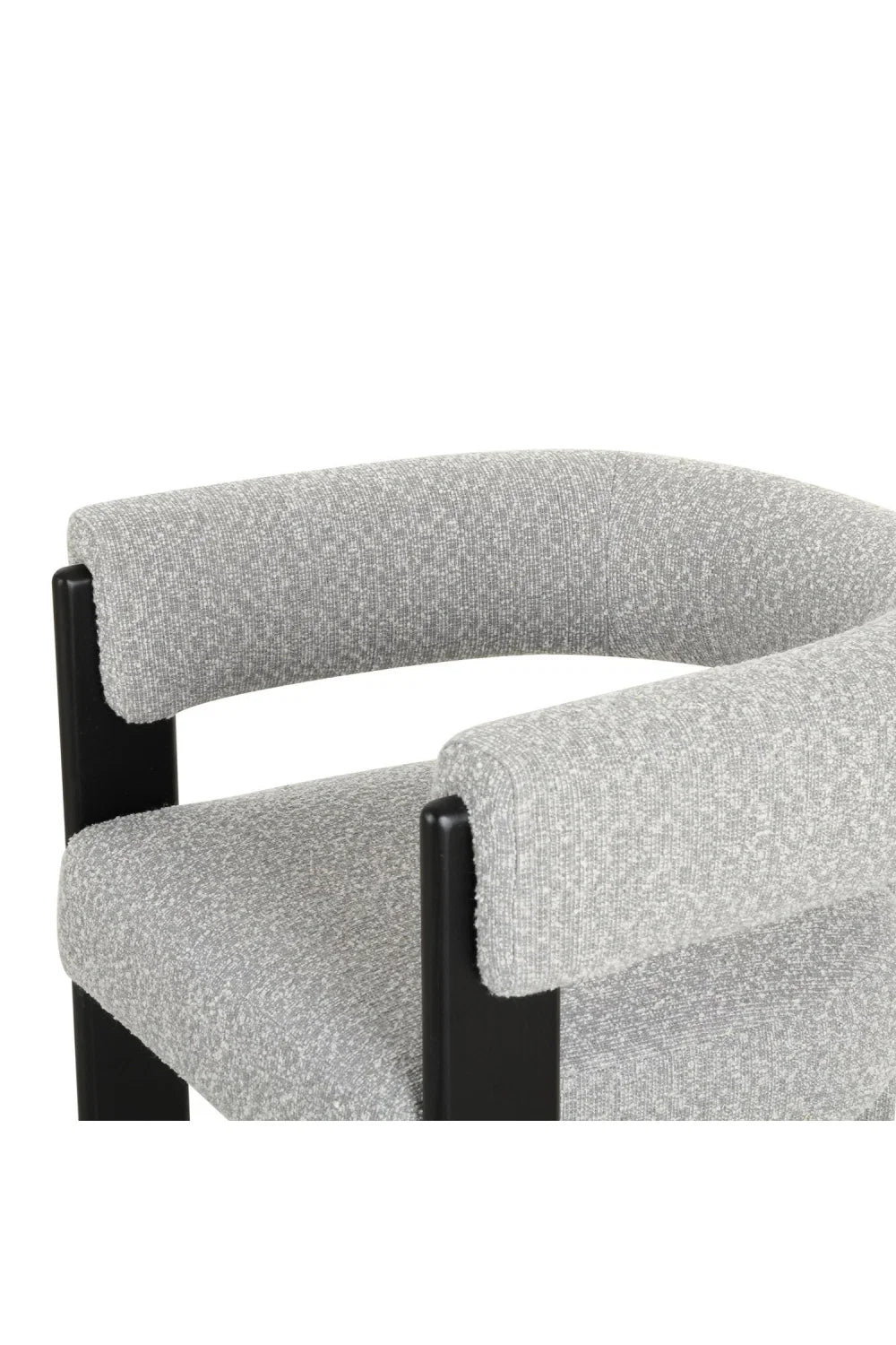 Luxury Gray Curved Dining Chair European Style for Villa