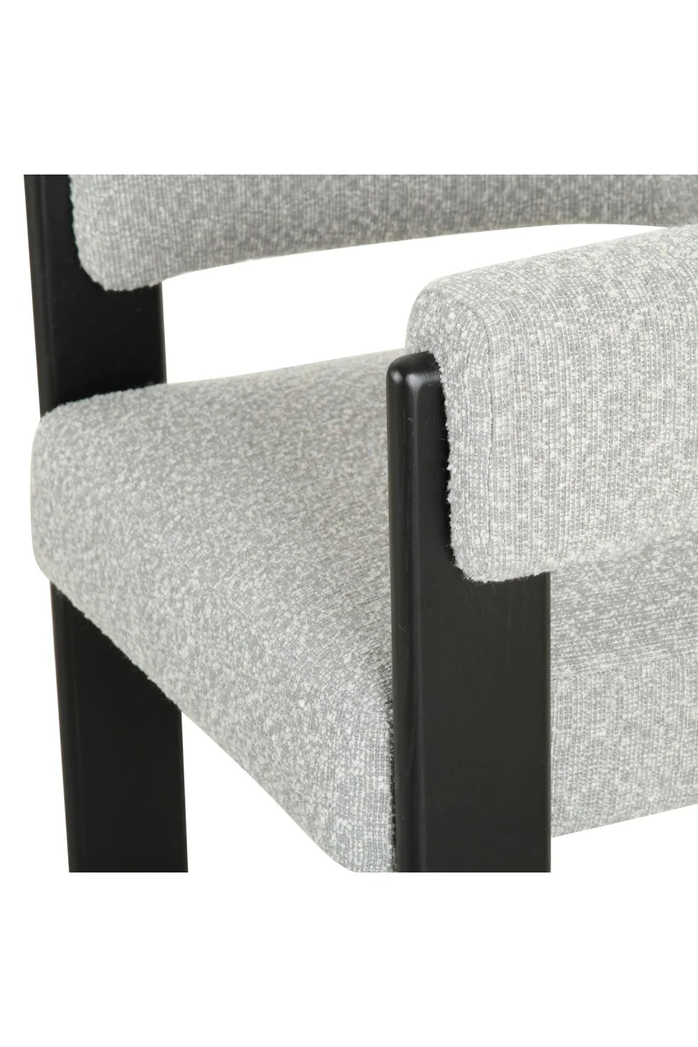 Luxury Gray Curved Dining Chair European Style for Villa