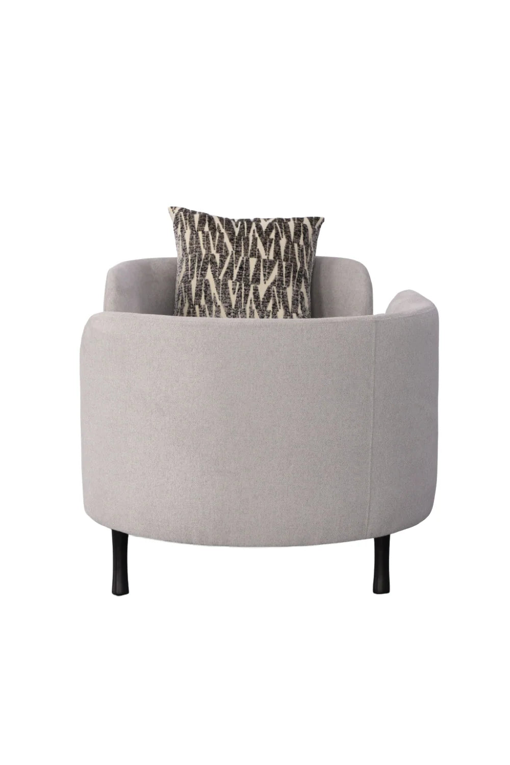 Luxury Gray Dual-Curved Chaise Lounge Modern Italian Style for Villa