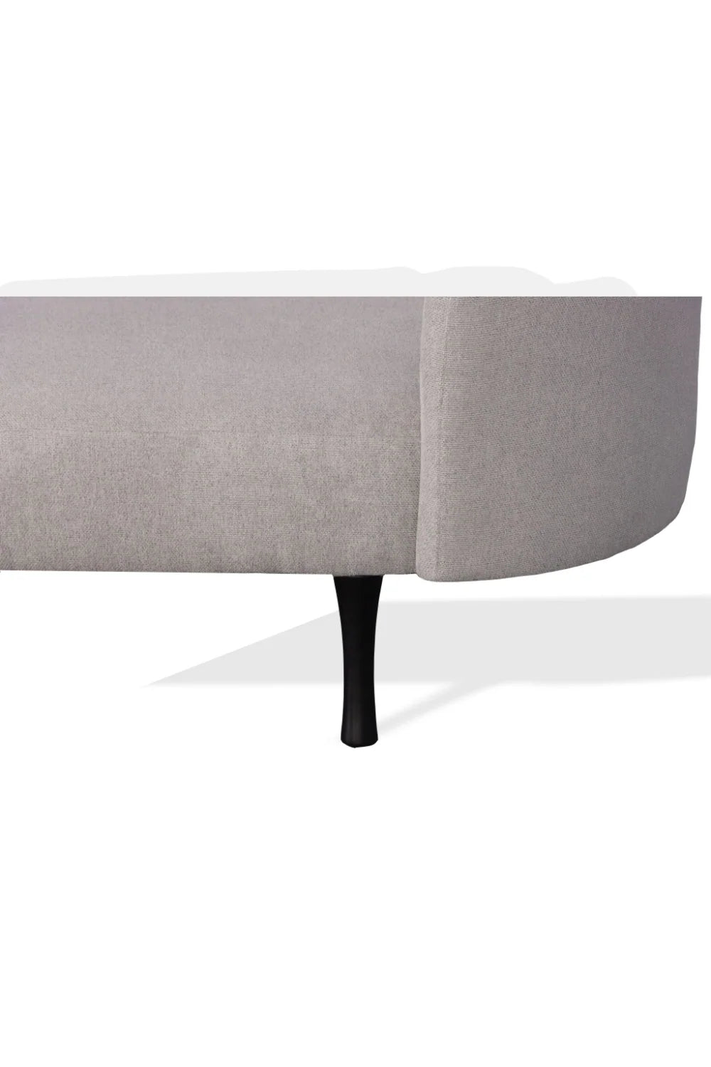 Luxury Gray Dual-Curved Chaise Lounge Modern Italian Style for Villa