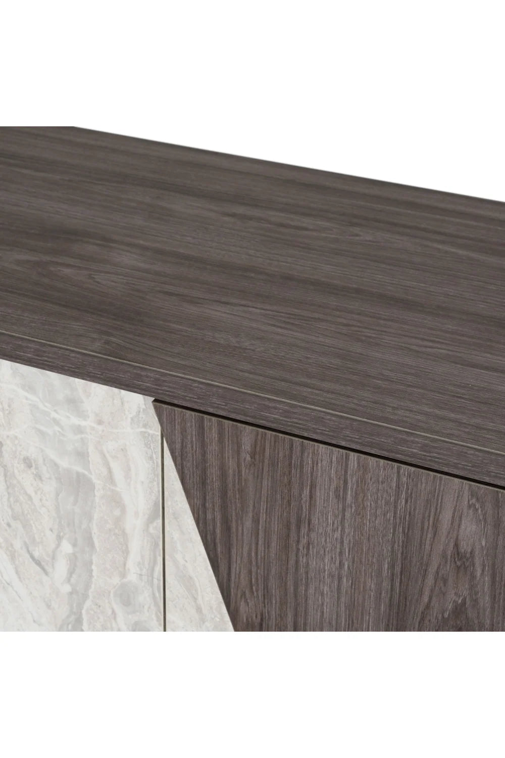 Luxury Gray Elm 4-Door Sideboard European Style for Villa