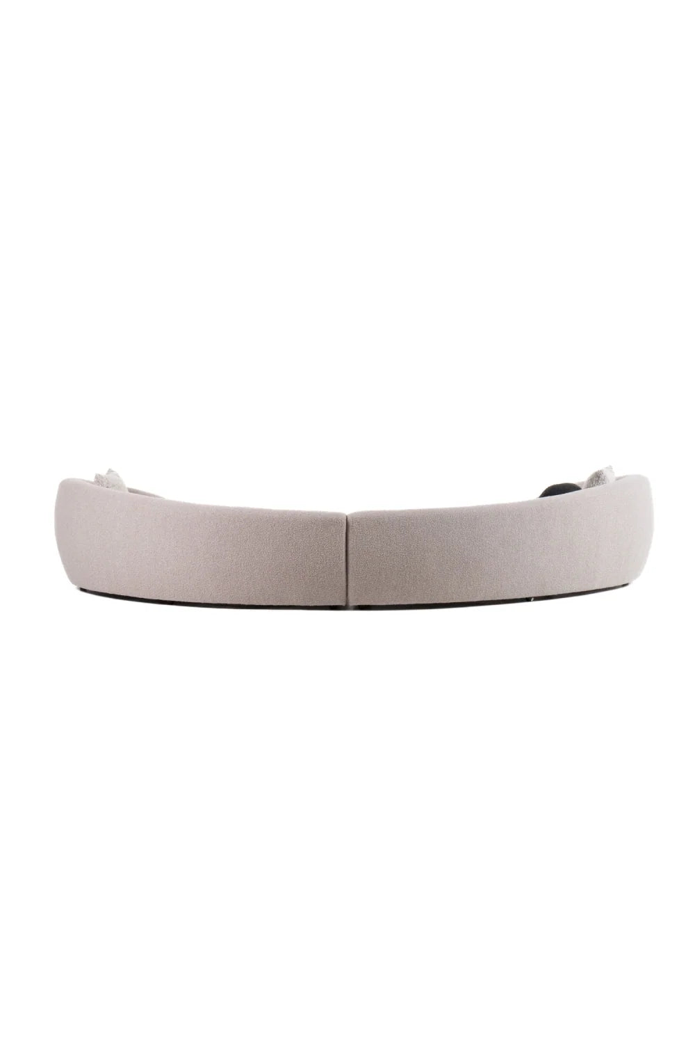 Luxury Gray Fabric Curved Sectional Sofa Modern Italian Style for Villa
