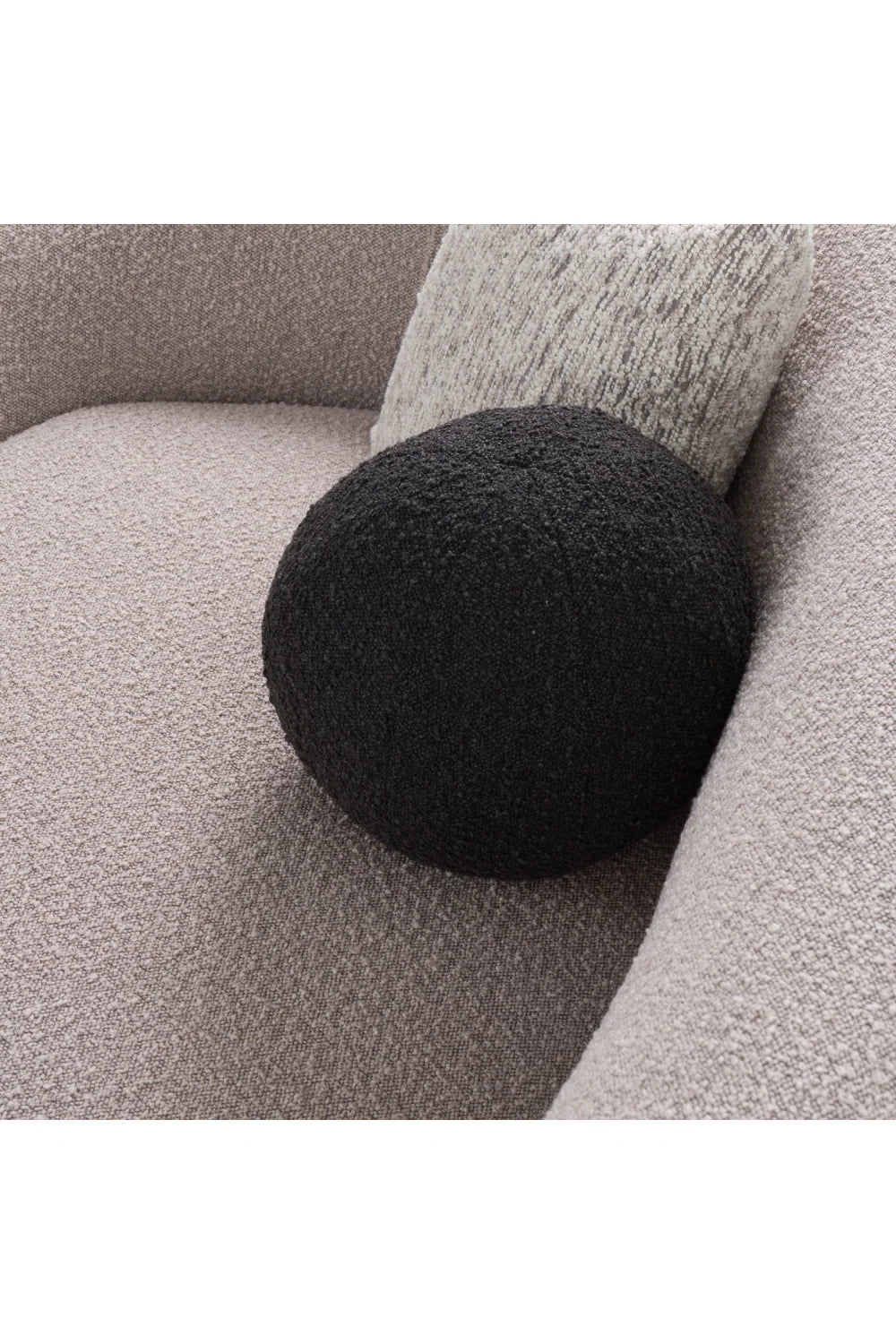Luxury Gray Fabric Curved Sectional Sofa Modern Italian Style for Villa