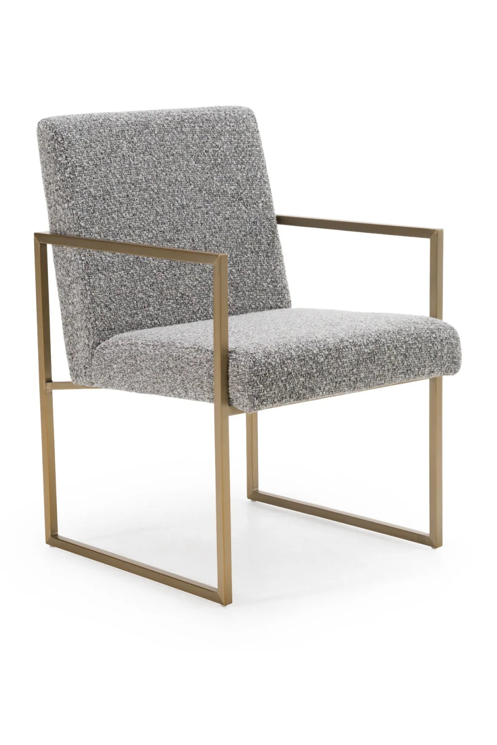 Luxury Gray Fabric Dining Chair European Style for Villa