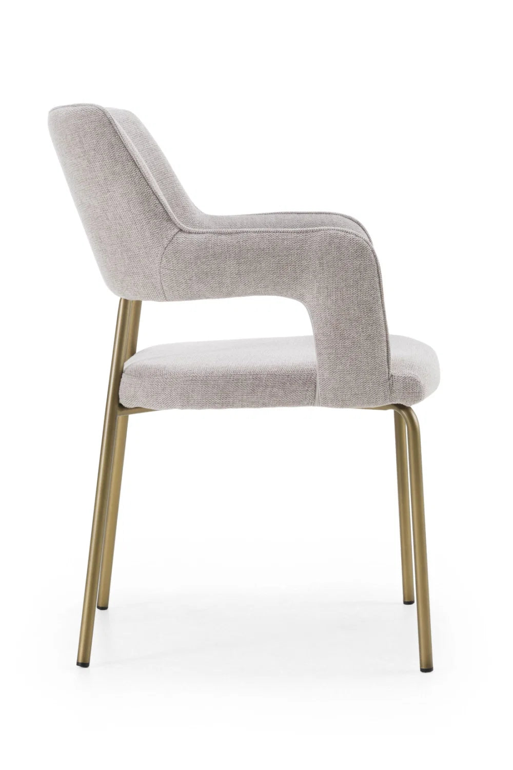 Luxury Gray Fabric Dining Chair European Style for Villa